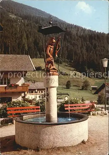 Wildschoenau Tirol Oberau Dorfbrunnen  / Kufstein /Tiroler Unterland