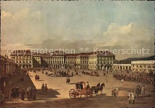 Wien Schloss Schoenbrunn Hofseite Gemaede von Bernardo Belotto Kat. Wien