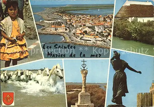 Saintes Maries de la Mer Luftbild Denkmal 