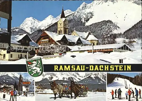 Ramsau Dachstein Steiermark Blick zum Dachstein Skipiste  Kat. Ramsau am Dachstein