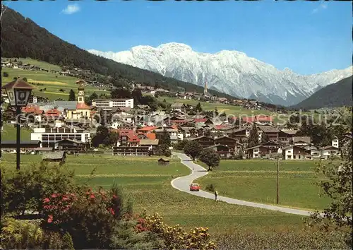 Fulpmes Tirol Blick gegen Telfes mit Bettelwurf Kat. Fulpmes