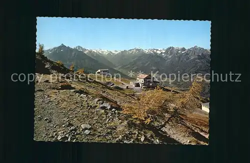 Innsbruck Patscherkofelschutzhaus gegen Serles Kat. Innsbruck