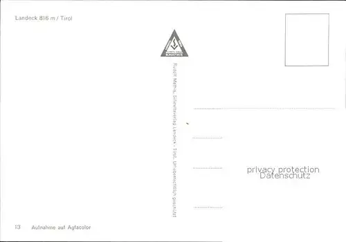 Landeck Tirol Stadtansicht Kat. Landeck