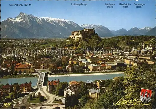 Salzburg Oesterreich Untersberg Lattengebirge Sonntagshorn Kat. Salzburg