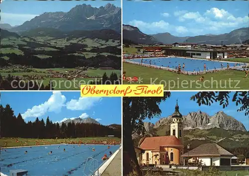 Oberndorf Tirol Schwimmbad Wilder Kaiser Kirche Kat. Oberndorf in Tirol