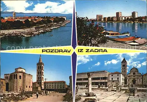 Zadra Zara Zadar Teilansichten Hafen Kirchen Kat. Kroatien