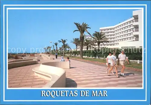 Roquetas de Mar Paseo Maritima Promenade Palmen Hotel Kat. Costa de Almeria