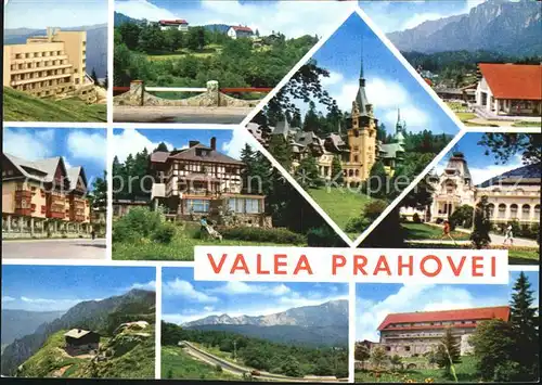 Valea Prahovei Orts und Teilansichten Kirche Hotel Berghuette