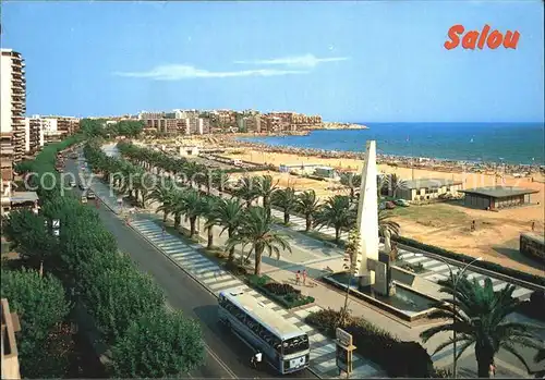 Salou Paseo Jaime Promenade Palmen Denkmal Strand Kat. Tarragona Costa Dorada