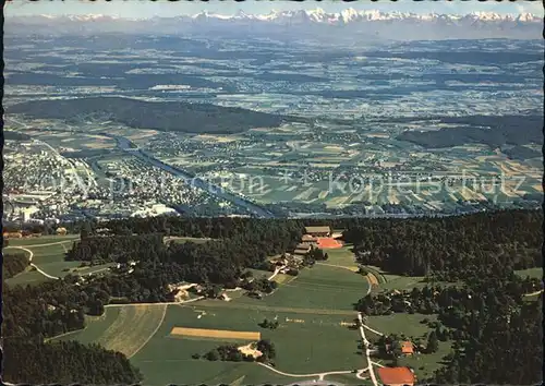 Magglingen Eidg Turn und Sportschule Alpenkette Fliegeraufnahme Kat. Magglingen