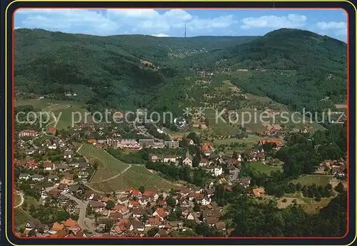 Sasbachwalden Panorama Blumenort Weinort Schwarzwald Fliegeraufnahme Kat. Sasbachwalden