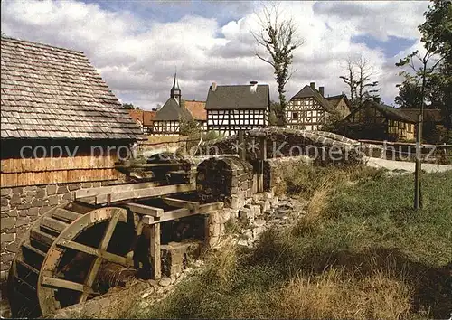 Neu Anspach Freilichtmuseum Hessenpark Wasserrad Fachwerkhaeuser Kat. Neu Anspach