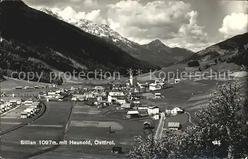 Sillian Tirol Gesamtansicht mit Haunold Sextener Dolomiten Kat. Sillian Osttirol