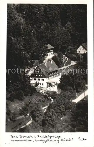 Bad Berneck Sanatorium Kneippheim zur Quelle Kat. Bad Berneck Fichtelgebirge