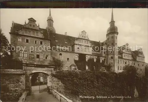 Merseburg Saale Schloss Schlossbruecke Kat. Merseburg