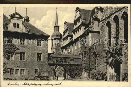 Merseburg Saale Schlosseingang Domportal Kat. Merseburg