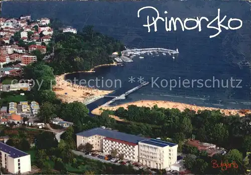 Primorsko Strand Hafen Fliegeraufnahme / Burgas Bulgarien /Burgas