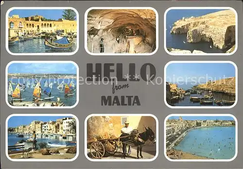 Malta Fischerhafen Wassersport Gemuesehaendler Felskueste Kat. Malta