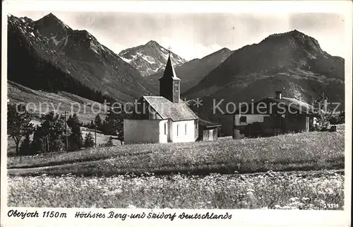 Oberjoch Bergdorf Kapelle Kat. Bad Hindelang