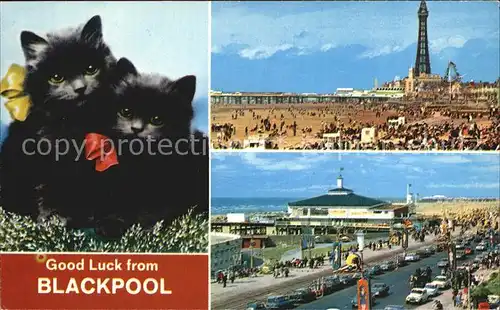 Blackpool Beach and Tower South Pier and Promenade Kat. Blackpool