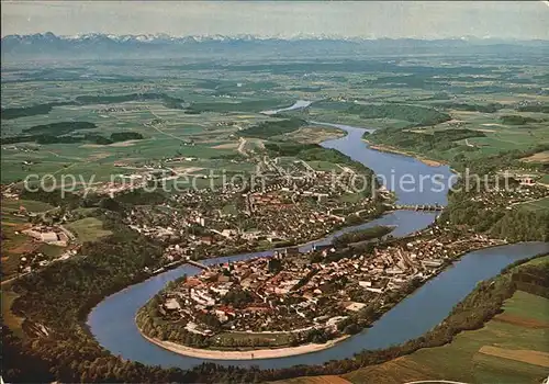 Wasserburg Inn Fliegeraufnahme Kat. Wasserburg a.Inn