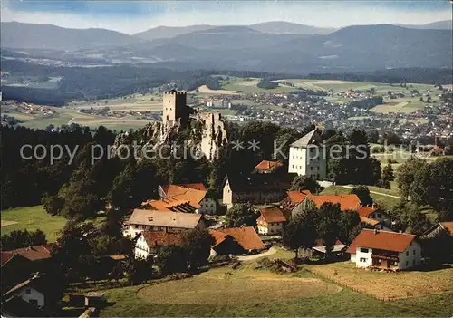 Regen Burgruine Weissenstein Fliegeraufnahme Kat. Regen