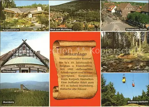 Braunlage Bodewasserfaelle Kurgastzentrum Wurmberg Kat. Braunlage Harz