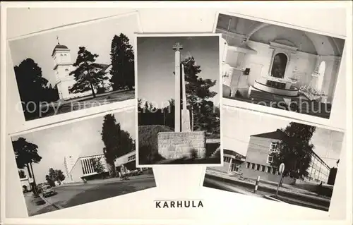 Karhula Kirche Kreuz Gebaeude Kat. Finnland