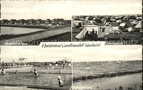 Carolinensiel Harlesiel Ostfriesland Campingplatz Nordseestrand Seewasserbecken Nordseebad Kat. Wittmund