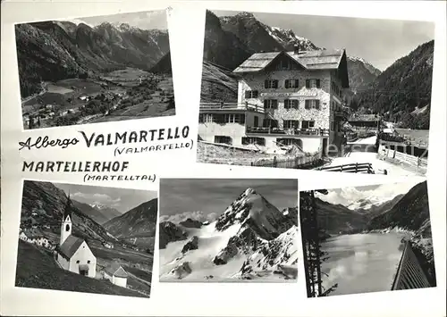 Martell Albergo Valmartello Martellerhof Martelltal Stausee Alpen Kat. Vinschgau Bozen Suedtirol