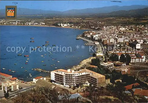 Roses Costa Brava Vista general Panorama Strand Kueste Kat. Spanien