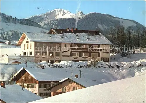 Nesselwang Parkhotel Bergcafe Winterlandschaft Kat. Nesselwang