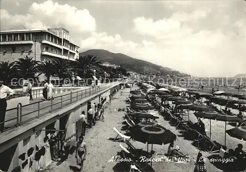 Alassio Spiaggia Riviera dei Fiori Strand Promenade Hotel Kat. 