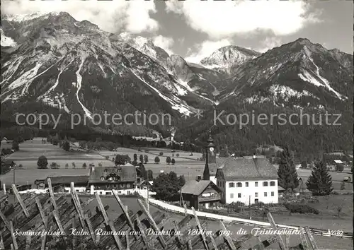 Kulm Ramsau Ortsansicht mit Kirche Sommerfrische Dachsteingebirge Kat. Ramsau b.Berchtesgaden