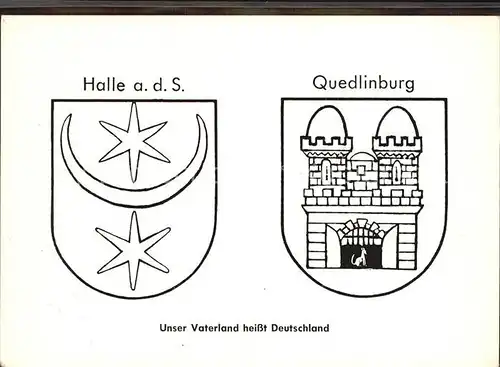 Halle Saale Quedlinburg Wappen Kat. Halle