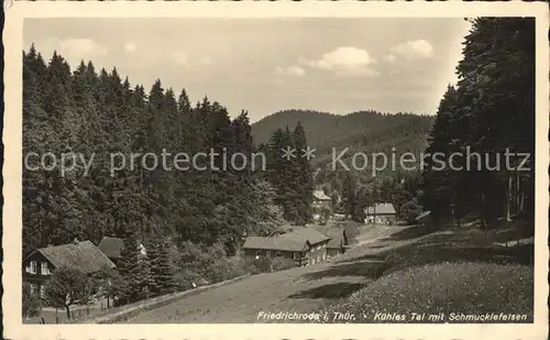 Friedrichroda Kuehles Tal mit Schuecklefelsen Kat. Friedrichroda