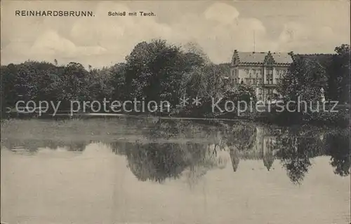 Reinhardsbrunn Schloss mit Teich Kat. Friedrichroda