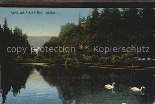 Friedrichroda Blick auf Schloss Reinhardsbrunn Kat. Friedrichroda