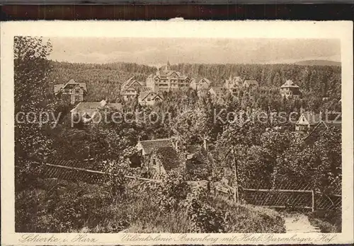 Schierke Harz Villenkolonie Barenberg Hotel Barenberger Hof Kat. Schierke Brocken