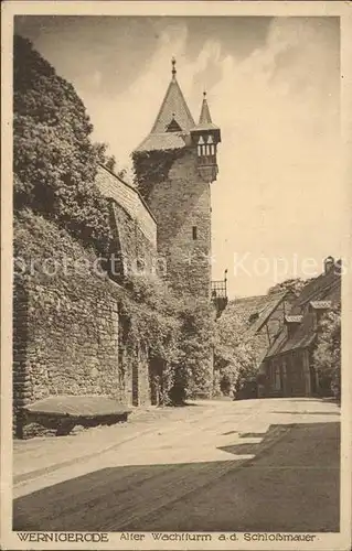 Wernigerode Harz Alter Wachturm an der Schlossmauer Kat. Wernigerode