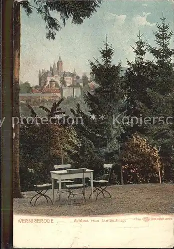 Wernigerode Harz Schloss vom Lindenberg Kat. Wernigerode