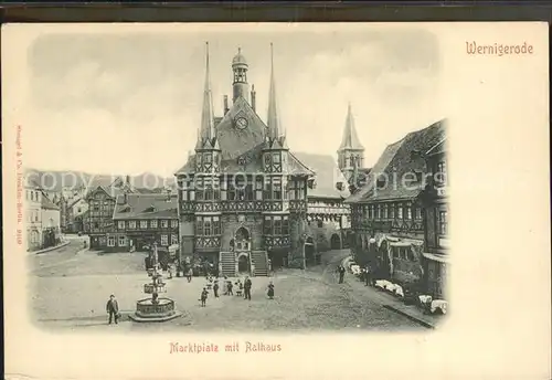 Wernigerode Harz Marktplatz Rathaus Kat. Wernigerode