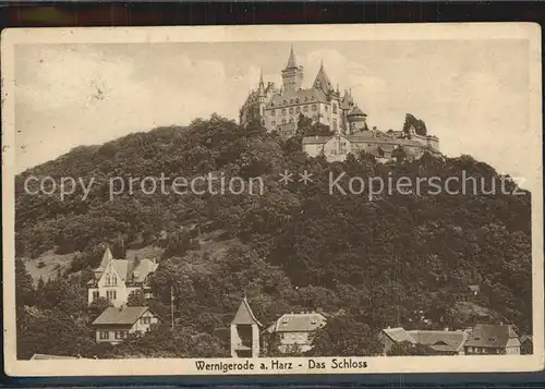 Wernigerode Harz Schloss Kat. Wernigerode