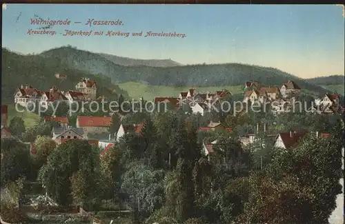 Wernigerode Harz Hasserode Kreuzberg Jaegerkopf Harburg Armeleuteberg Kat. Wernigerode