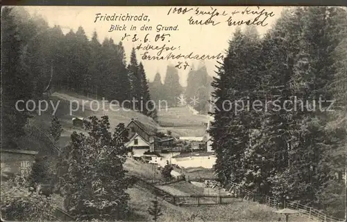 Friedrichsroda Blick in den Grund Kat. Friedrichsroda