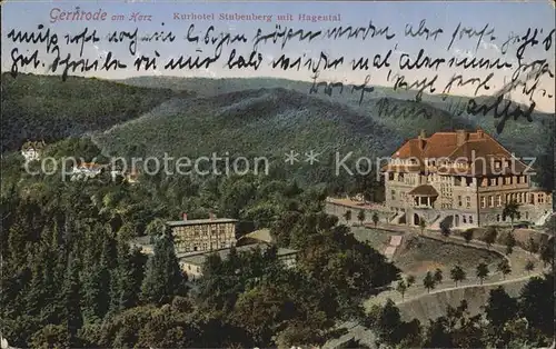 Gernrode Harz Kurhotel Stubenberg Hagental Kat. Gernrode Harz