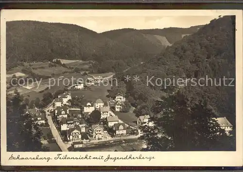 Schwarzburg Thueringer Wald Ortsansicht mit Jugendherberge Kat. Schwarzburg