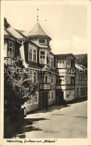 Schwarzburg Thueringer Wald Gasthaus zum Wildpark Kat. Schwarzburg