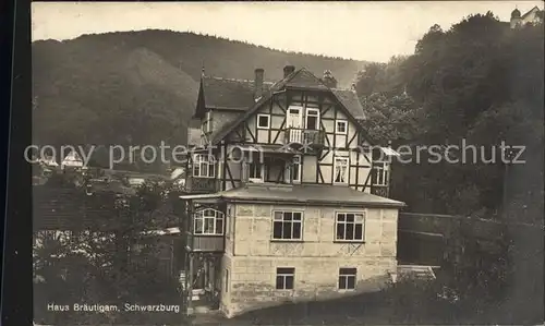 Schwarzburg Thueringer Wald Haus Braeutigam Kat. Schwarzburg
