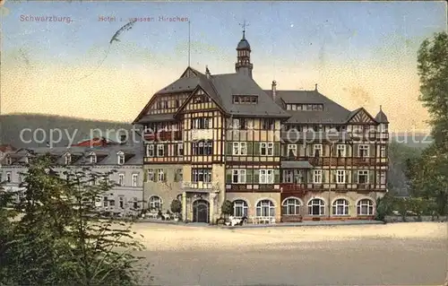 Schwarzburg Thueringer Wald Hotel zum weissen Hirschen Kat. Schwarzburg